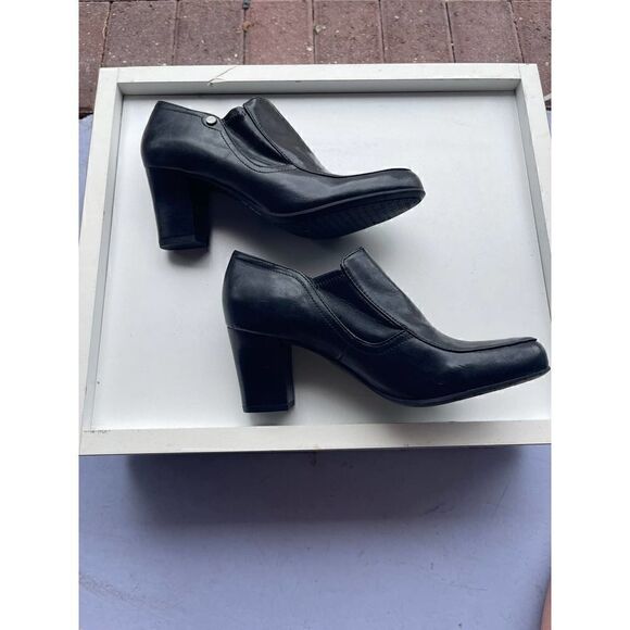 Franco Sarto Black Renada Block Heel Round Toe Size 9 - Picture 7 of 12